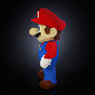 Italian Plumber Life-Sized Sculpture Building Kit Bricker Builds