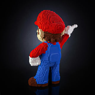 Italian Plumber Life-Sized Sculpture Building Kit Bricker Builds