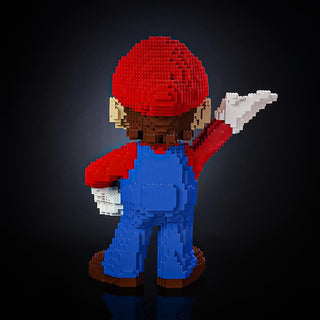 Italian Plumber Life-Sized Sculpture Building Kit Bricker Builds