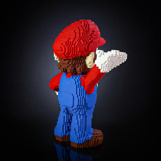 Italian Plumber Life-Sized Sculpture Building Kit Bricker Builds