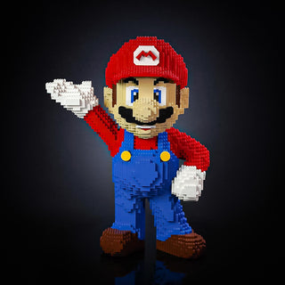 Italian Plumber Life-Sized Sculpture Building Kit Bricker Builds