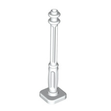 Support 2x2x7 Lamp Post with 4 Base Flutes, Part# 11062 Part LEGO® White