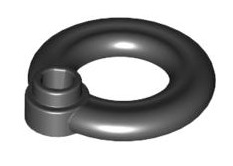 Minifigure Utensil, Flotation Ring (Life Preserver), Part# 30340 Part LEGO® Black  