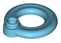 Minifigure Utensil, Flotation Ring (Life Preserver), Part# 30340 Part LEGO® Medium Azure  