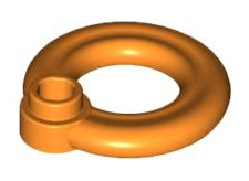 Minifigure Utensil, Flotation Ring (Life Preserver), Part# 30340 Part LEGO® Orange  