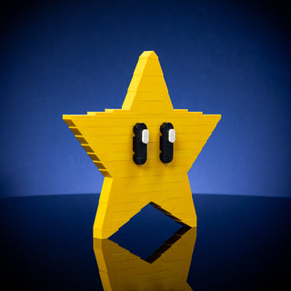 Yellow Star Life-Sized Sculpture Building Kit Bricker Builds