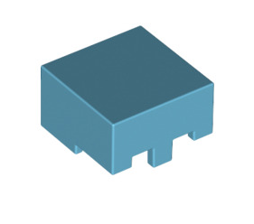 Minecraft, Helmet Rectangular, Part# 19730 Part LEGO® Medium Azure (Diamond)