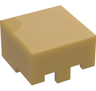 Minecraft, Helmet Rectangular, Part# 19730 Part LEGO® Pearl Gold (Gold)