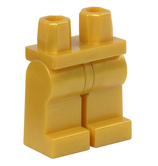 Minifigure, Hips and Legs Plain, Part# 970c00 Part LEGO® Pearl Gold  