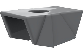 Minifigure Body Wear, Clone Trooper Armor Pauldron, Part# 61190b Part LEGO® Dark Bluish Gray