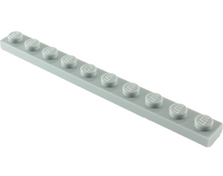 Plate 1x10, Part# 4477 Part LEGO® Light Bluish Gray  