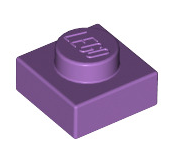 Plate 1x1, Part# 3024 Part LEGO® Medium Lavender  