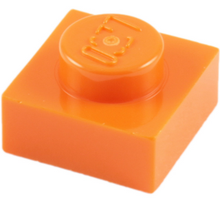 Plate 1x1, Part# 3024 Part LEGO® Orange  