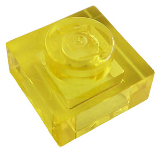Plate 1x1, Part# 3024 Part LEGO® Trans-Yellow  