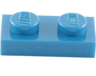 Plate 1x2, Part# 3023 Part LEGO® Blue  