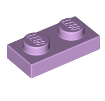 Plate 1x2, Part# 3023 Part LEGO® Lavender  