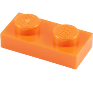 Plate 1x2, Part# 3023 Part LEGO® Orange  