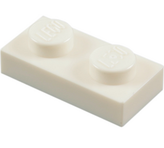 Plate 1x2, Part# 3023 Part LEGO® White  