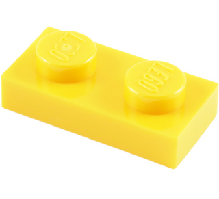 Plate 1x2, Part# 3023 Part LEGO® Yellow  