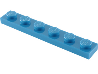 Plate 1x6, Part# 3666 Part LEGO® Blue  