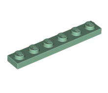 Plate 1x6, Part# 3666 Part LEGO® Sand Green  