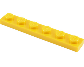 Plate 1x6, Part# 3666 Part LEGO® Yellow  