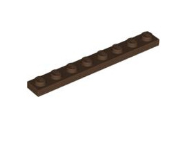 Plate 1x8, Part# 3460 Part LEGO® Brown  