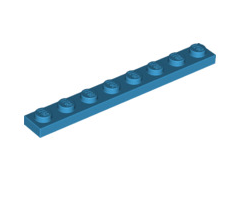 Plate 1x8, Part# 3460 Part LEGO® Dark Azure  