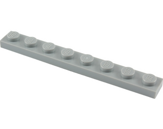 Plate 1x8, Part# 3460 Part LEGO® Light Bluish Gray  