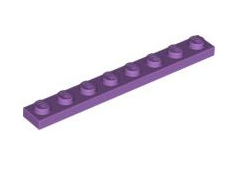 Plate 1x8, Part# 3460 Part LEGO® Medium Lavender  