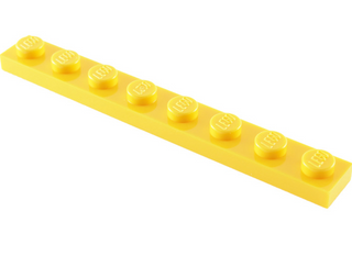 Plate 1x8, Part# 3460 Part LEGO® Yellow  