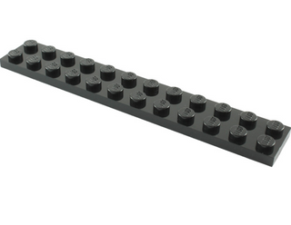 Plate 2x12, Part# 2445 Part LEGO® Black  