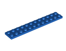 Plate 2x12, Part# 2445 Part LEGO® Blue  