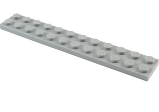 Plate 2x12, Part# 2445 Part LEGO® Light Bluish Gray  
