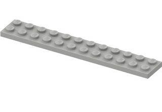 Plate 2x12, Part# 2445 Part LEGO® Light Gray  