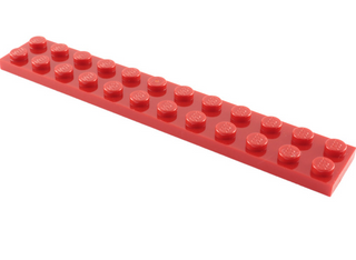 Plate 2x12, Part# 2445 Part LEGO® Red  