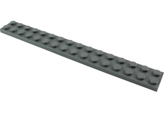 Plate 2x16, Part# 4282 Part LEGO® Dark Bluish Gray  