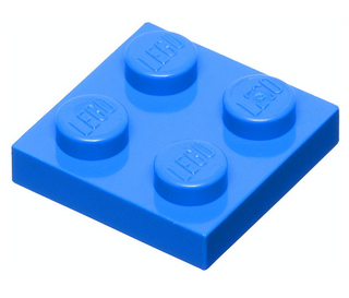 Plate 2x2, Part# 3022 Part LEGO® Blue