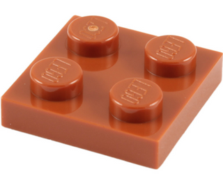 Plate 2x2, Part# 3022 Part LEGO® Dark Orange