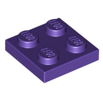 Plate 2x2, Part# 3022 Part LEGO® Dark Purple