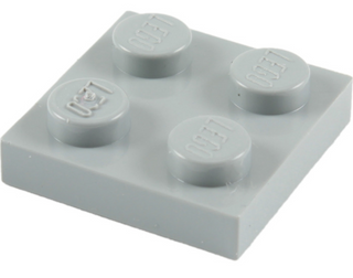 Plate 2x2, Part# 3022 Part LEGO® Light Bluish Gray