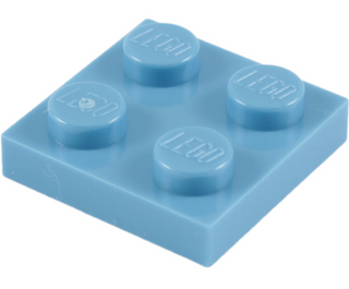 Plate 2x2, Part# 3022 Part LEGO® Medium Blue