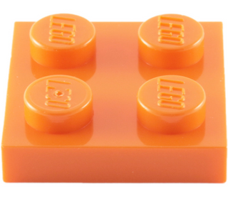 Plate 2x2, Part# 3022 Part LEGO® Orange