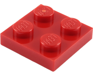 Plate 2x2, Part# 3022 Part LEGO® Red