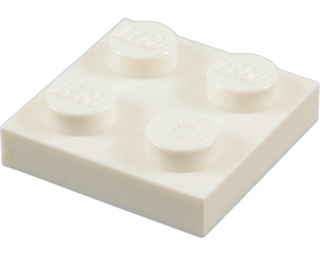 Plate 2x2, Part# 3022 Part LEGO® White