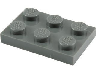Plate 2x3, Part# 3021 Part LEGO® Dark Bluish Gray  