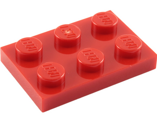 Plate 2x3, Part# 3021 Part LEGO® Red  