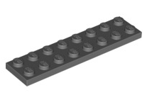 Plate 2x8, Part# 3034 Part LEGO® Dark Bluish Gray  