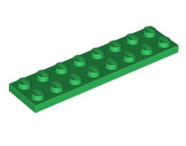 Plate 2x8, Part# 3034 Part LEGO® Green  