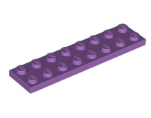 Plate 2x8, Part# 3034 Part LEGO® Medium Lavender  